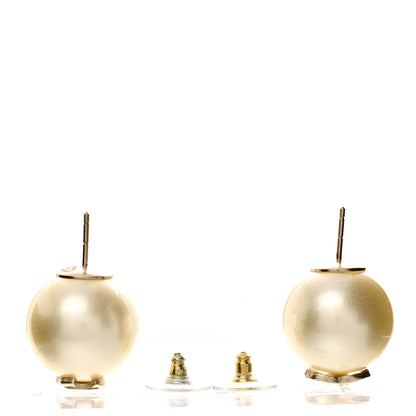 Chanel Pearl CC Large Earrings Gold 3 of 7