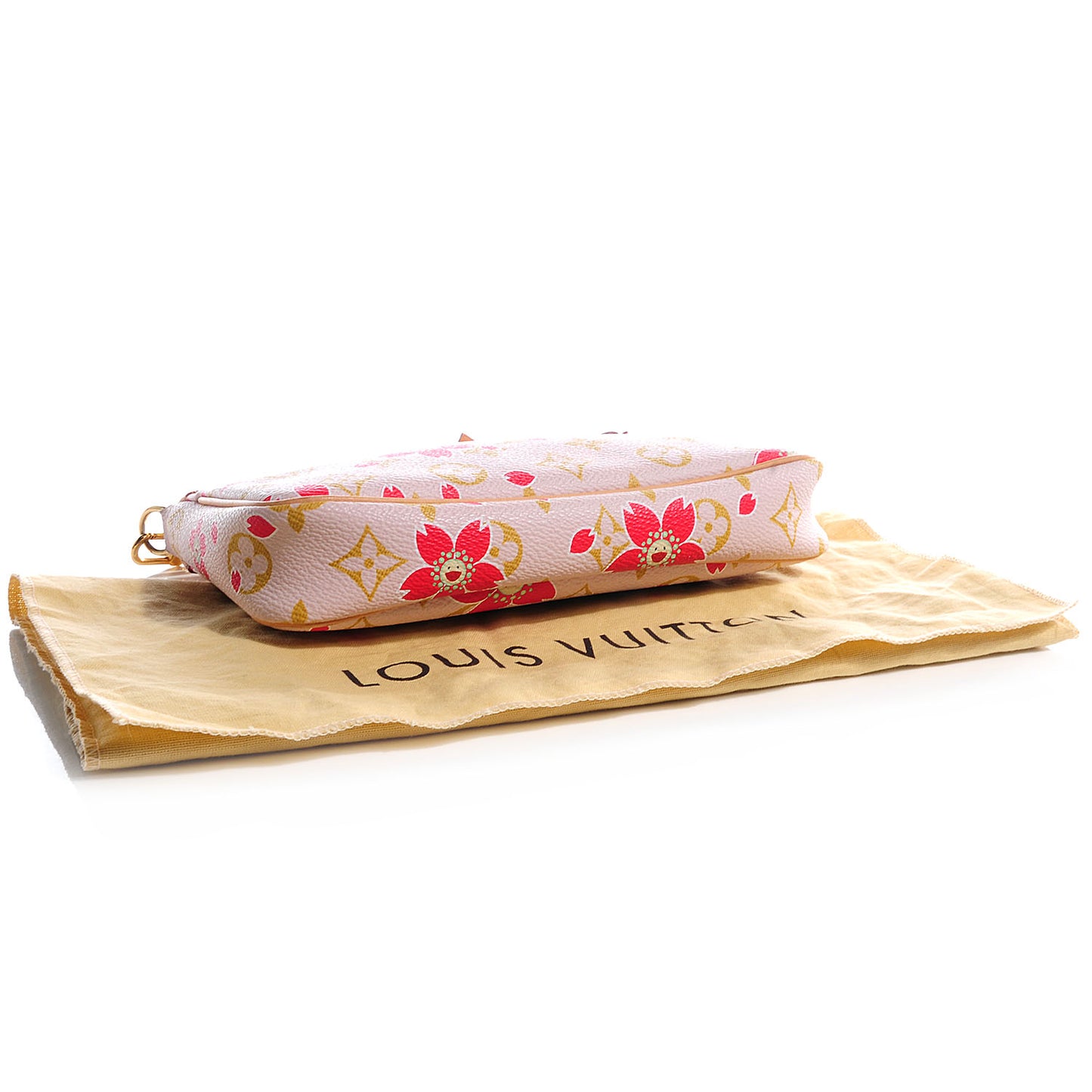 Monogram Cherry Blossom Pochette Accessories Red
