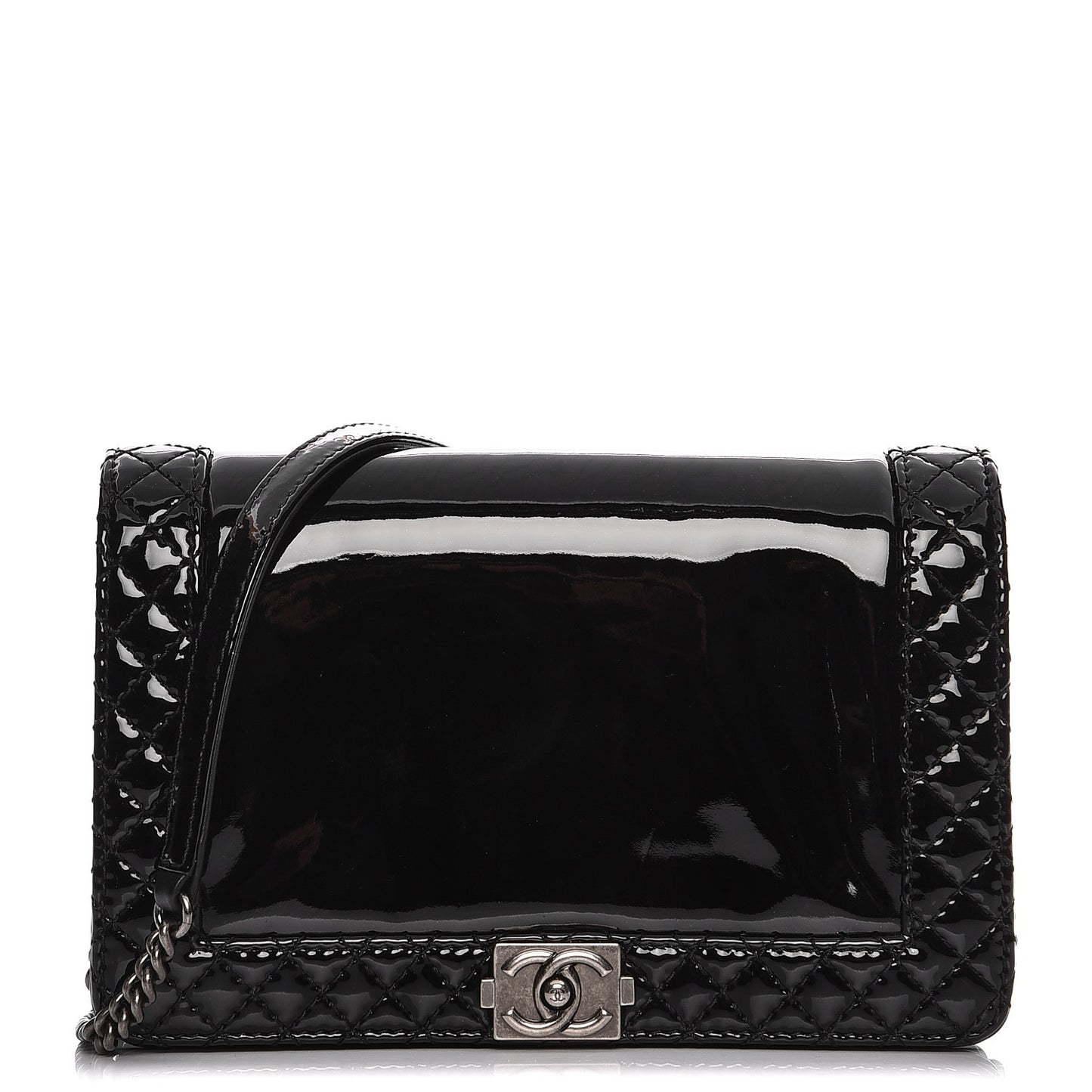 Patent Small Boy Reverso Flap Black