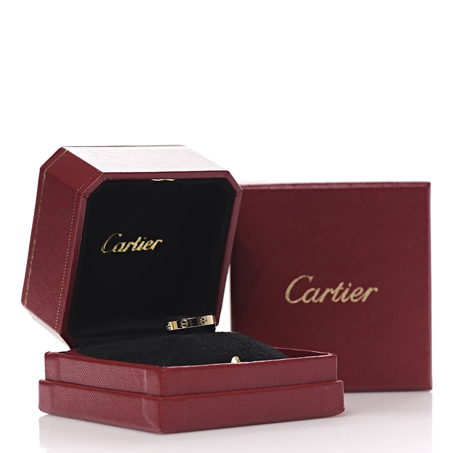 18K Yellow Gold 3.5mm LOVE Wedding Band Ring 55 7.25
