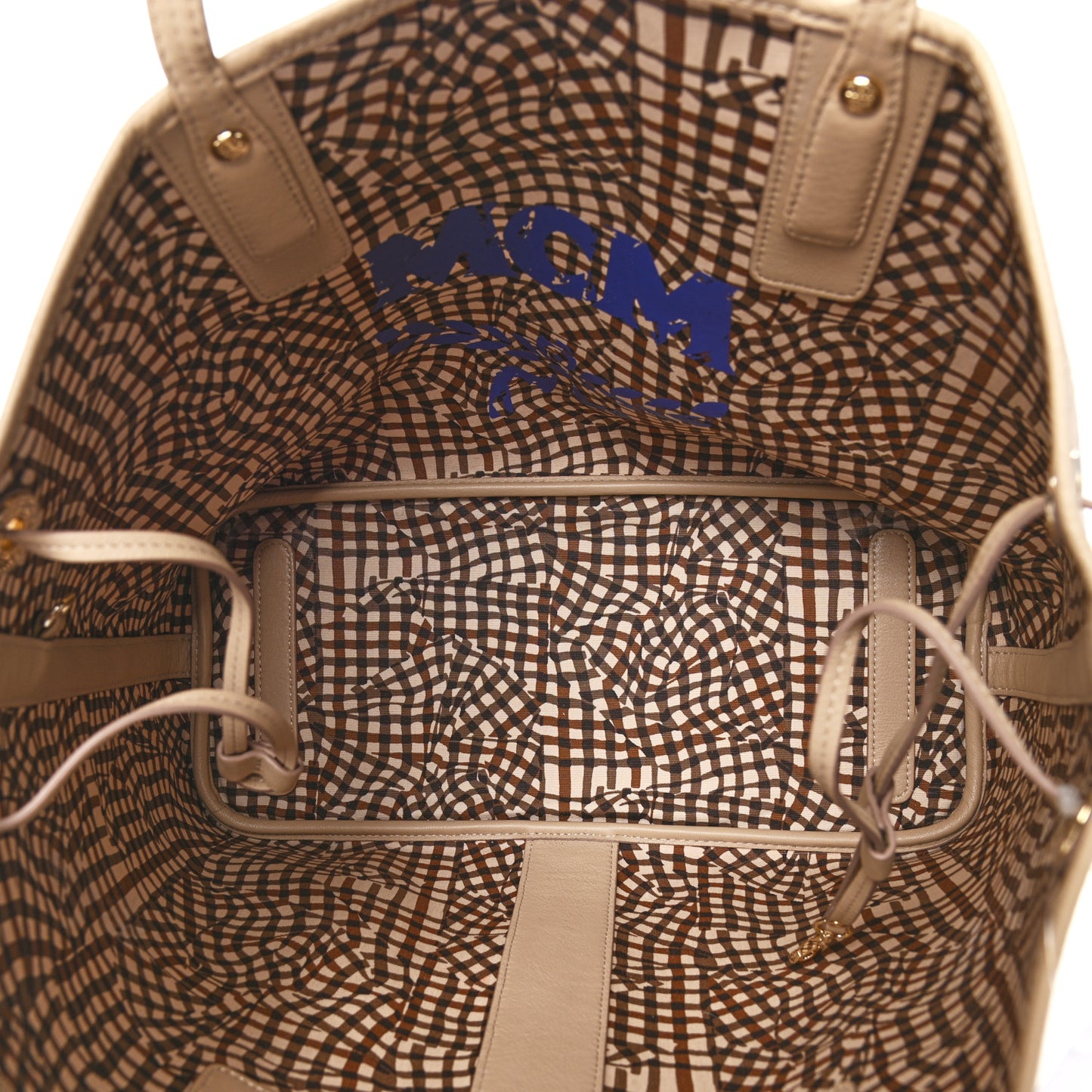 Visetos Medium Liz Reversible Shopper Tote Beige