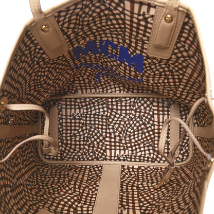 MCM Visetos Medium Liz Reversible Shopper Tote Beige 4 of 4