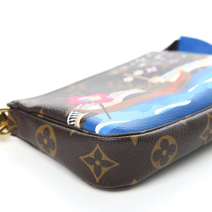 Louis Vuitton Monogram 2019 Christmas Animation Mini Venice Pochette Accessories Blue 7 of 10