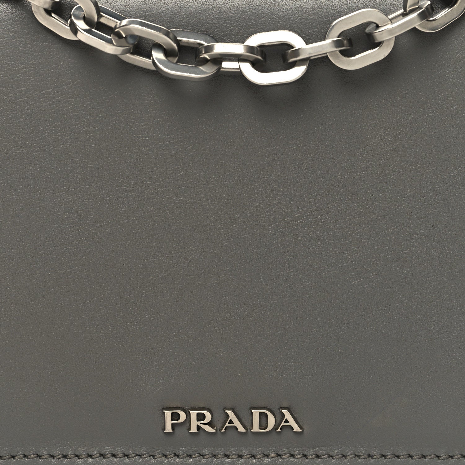 Prada City Calfskin Chain Shoulder Bag Marmo 9 of 12