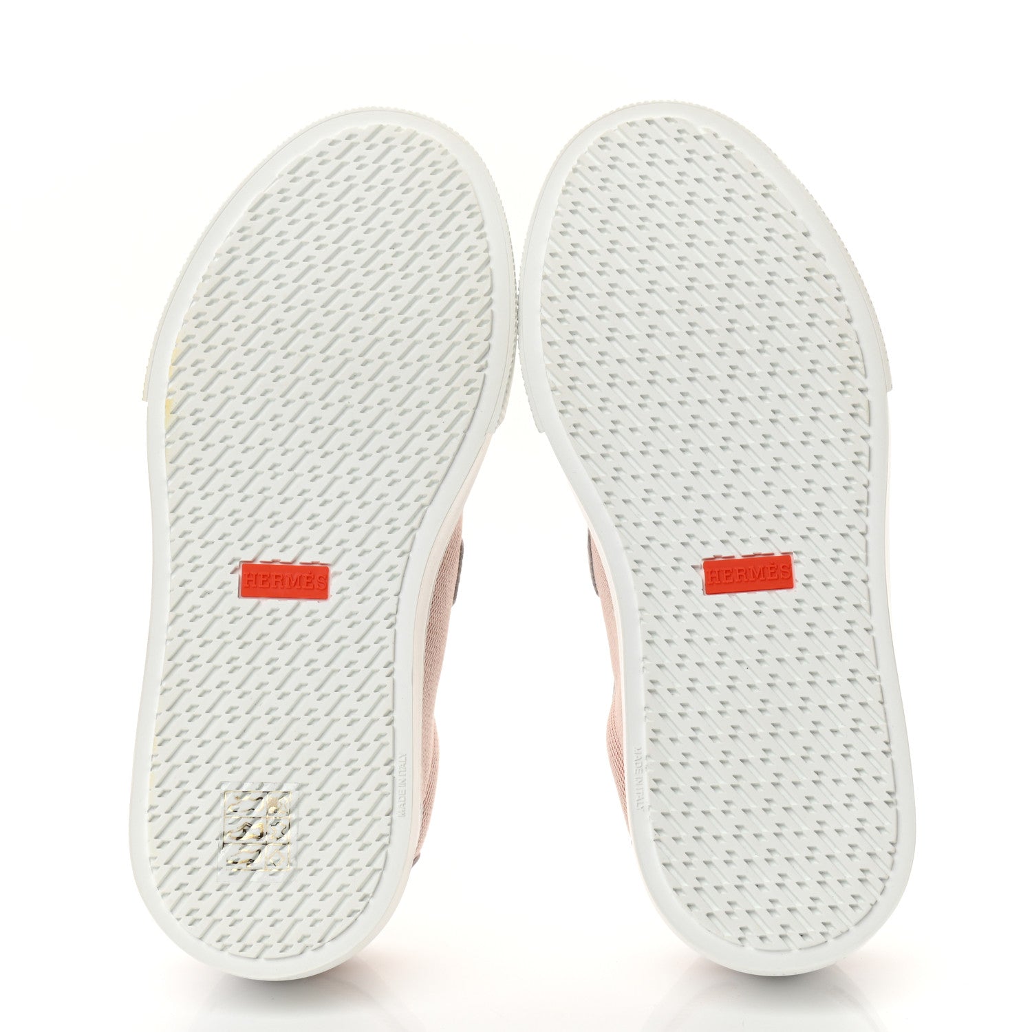 Hermes Calfskin Canvas Day Sneakers 36 Framboise White 5 of 11