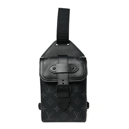 Louis Vuitton Monogram Eclipse Saumur Slingbag Black 1 of 9