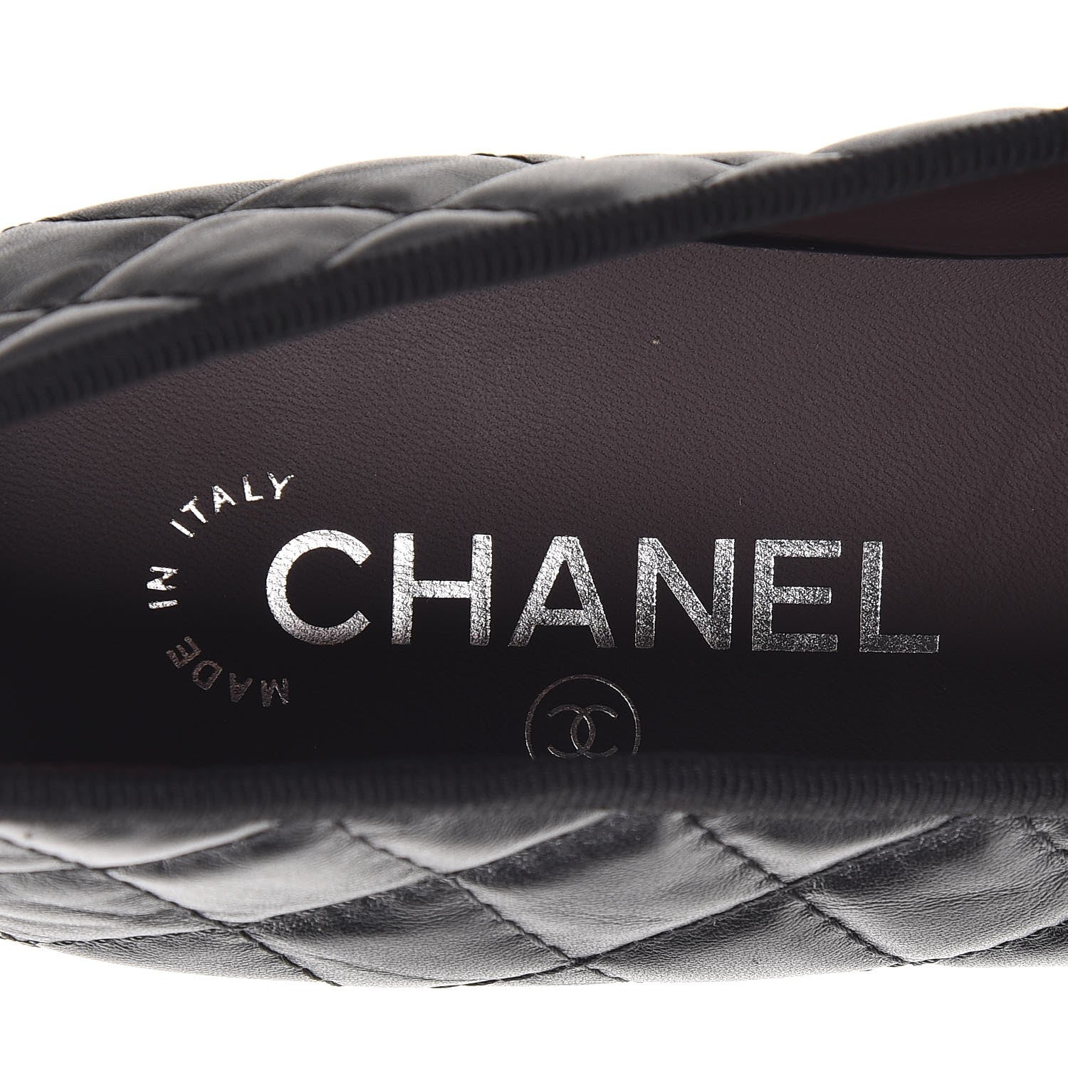 Chanel Aged Calfskin Quilted Cap Toe Ballerina Flats 41 Black 7 of 9