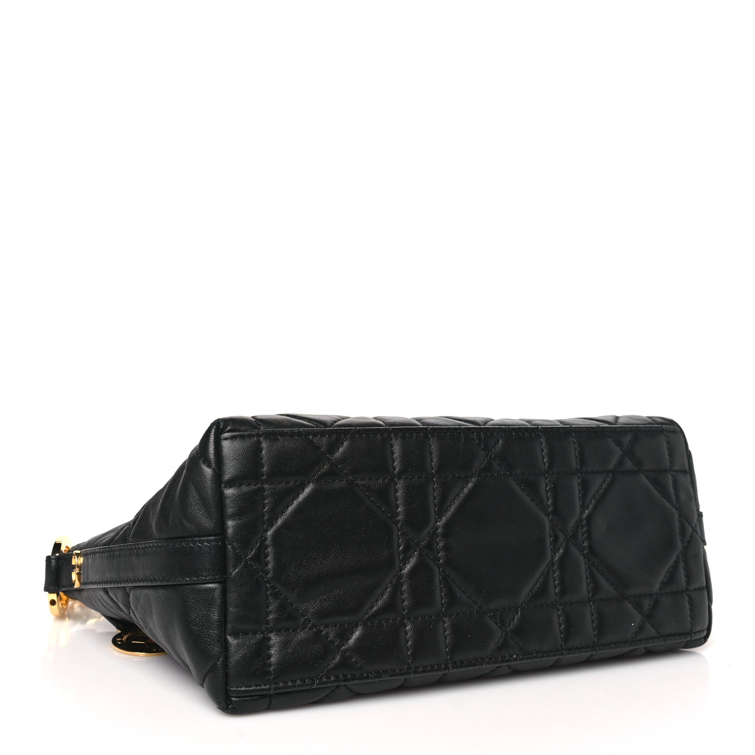 Christian Dior Lambskin Macrocannage DiorStar Hobo Bag Black 4 of 11