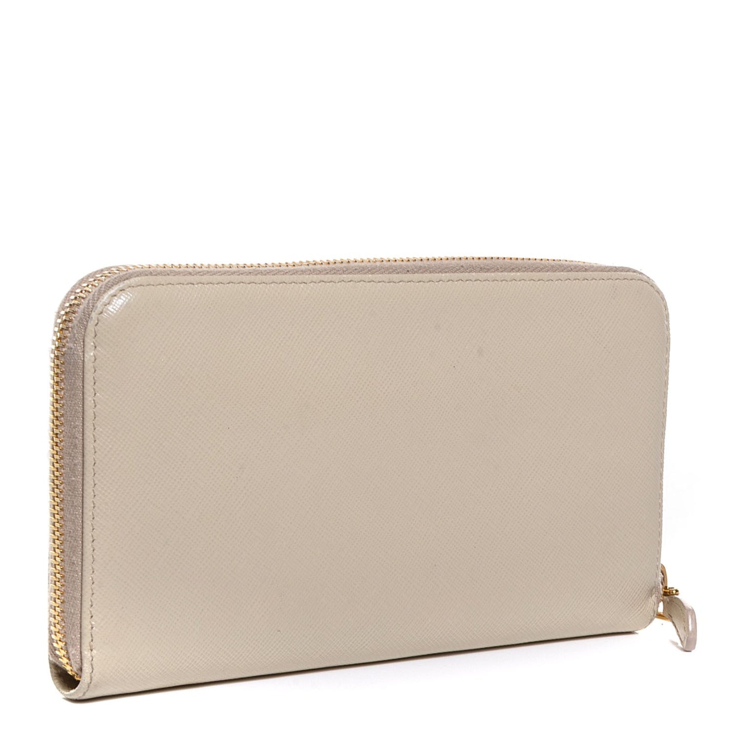 Saffiano Metal Zip Around Wallet Cera