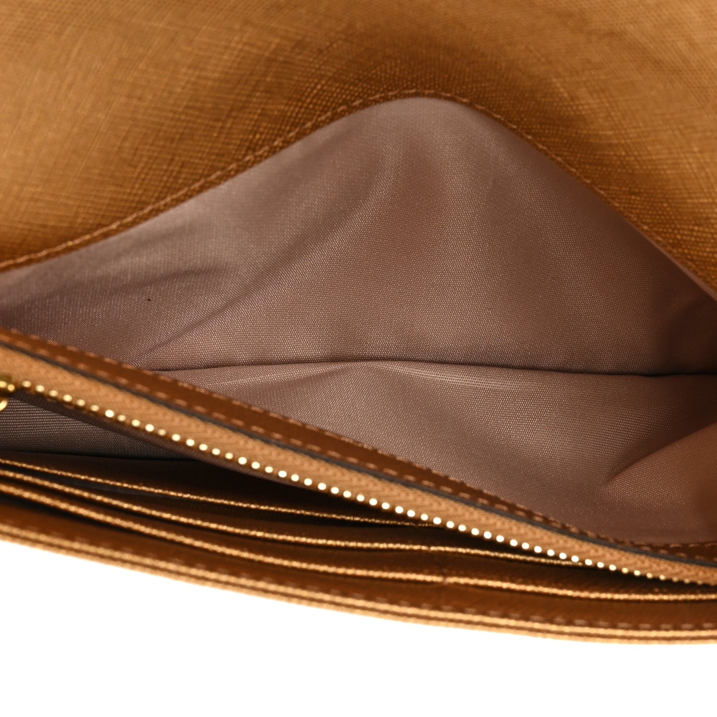Metallic Visetos Crossbody Wallet Gold