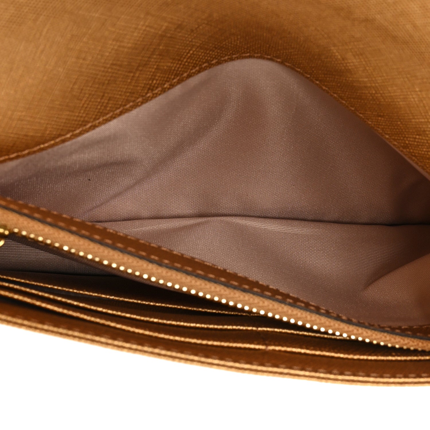 MCM Metallic Visetos Crossbody Wallet Gold 7 of 10
