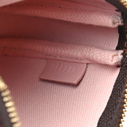 Louis Vuitton Damier Ebene 2020 Christmas Animation Big Wheel Mini Pochette Accessories Rose Ballerine 7 of 7
