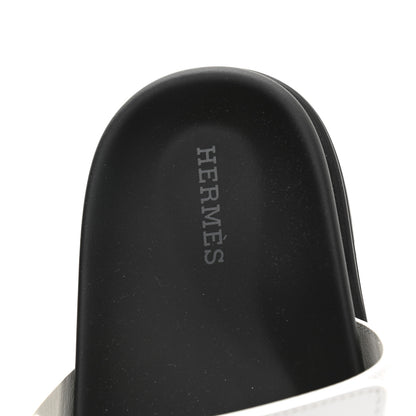 Hermes Calfskin Womens Chypre Sandals 39 White 7 of 9