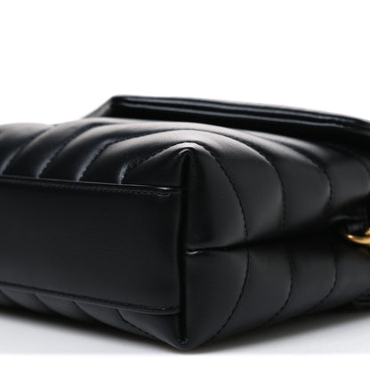 Saint Laurent Calfskin Y Quilted Monogram Toy Loulou Crossbody Bag Black 10 of 10