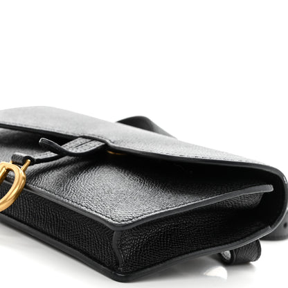 Christian Dior Grained Calfskin Saddle Belt Bag Black 9 of 13