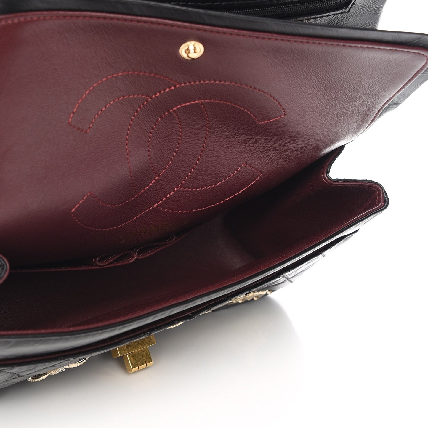 Aged Calfskin Lucky Charms 2.55 Reissue 225 Flap Black