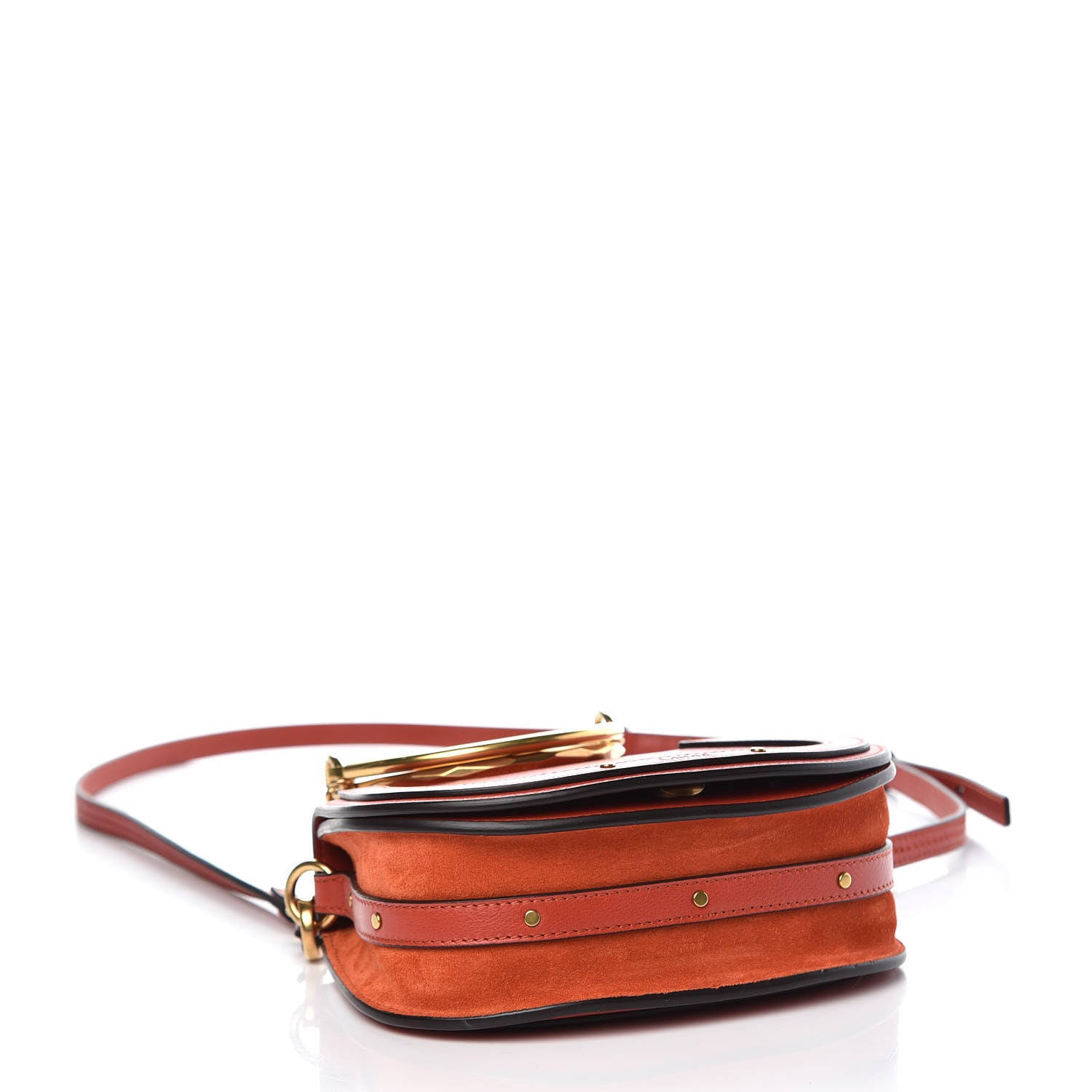 Chloe Calfskin Small Nile Bracelet Bag Earthy Red 4 of 7