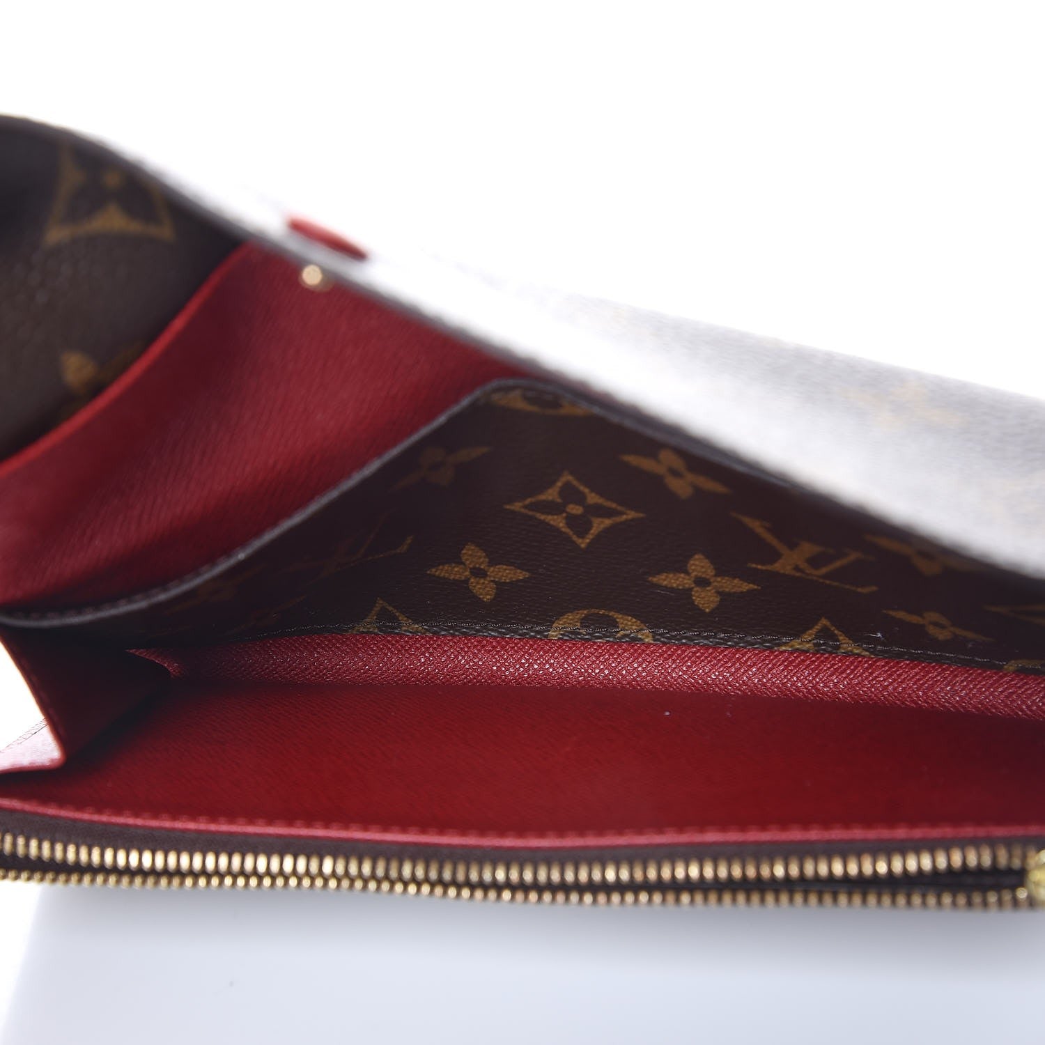 Louis Vuitton Monogram Emilie Wallet Red 5 of 8