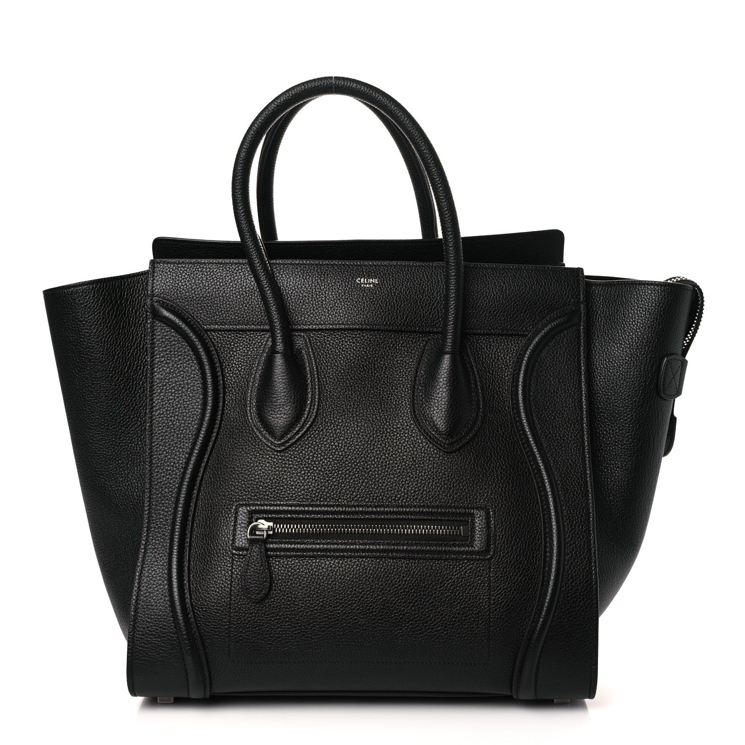 Celine Drummed Calfskin Mini Luggage Black 1 of 10