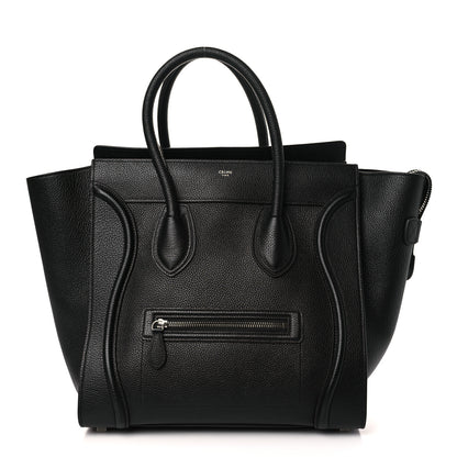 Celine Drummed Calfskin Mini Luggage Black 1 of 10