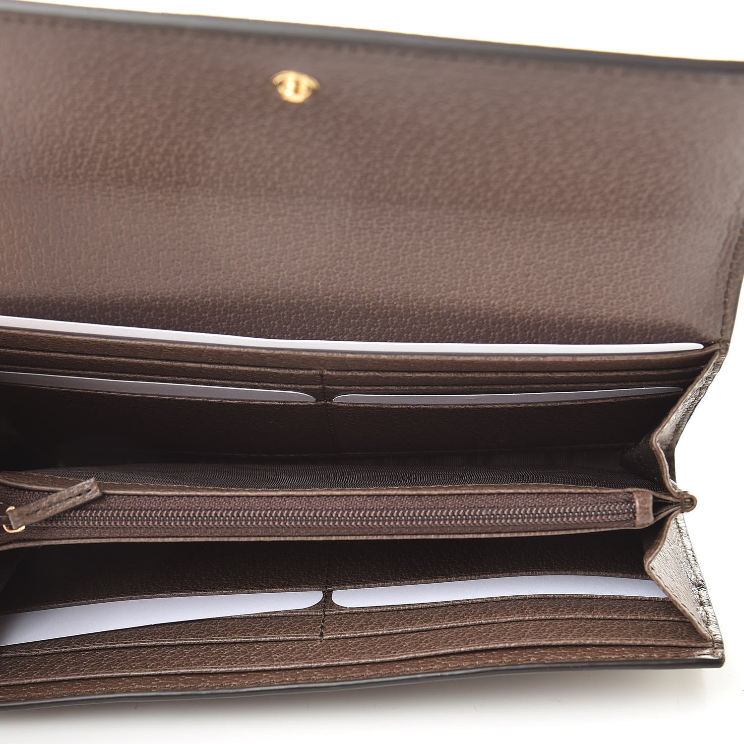 Gucci GG Supreme Monogram Web Ophidia Continental Wallet Brown 5 of 8