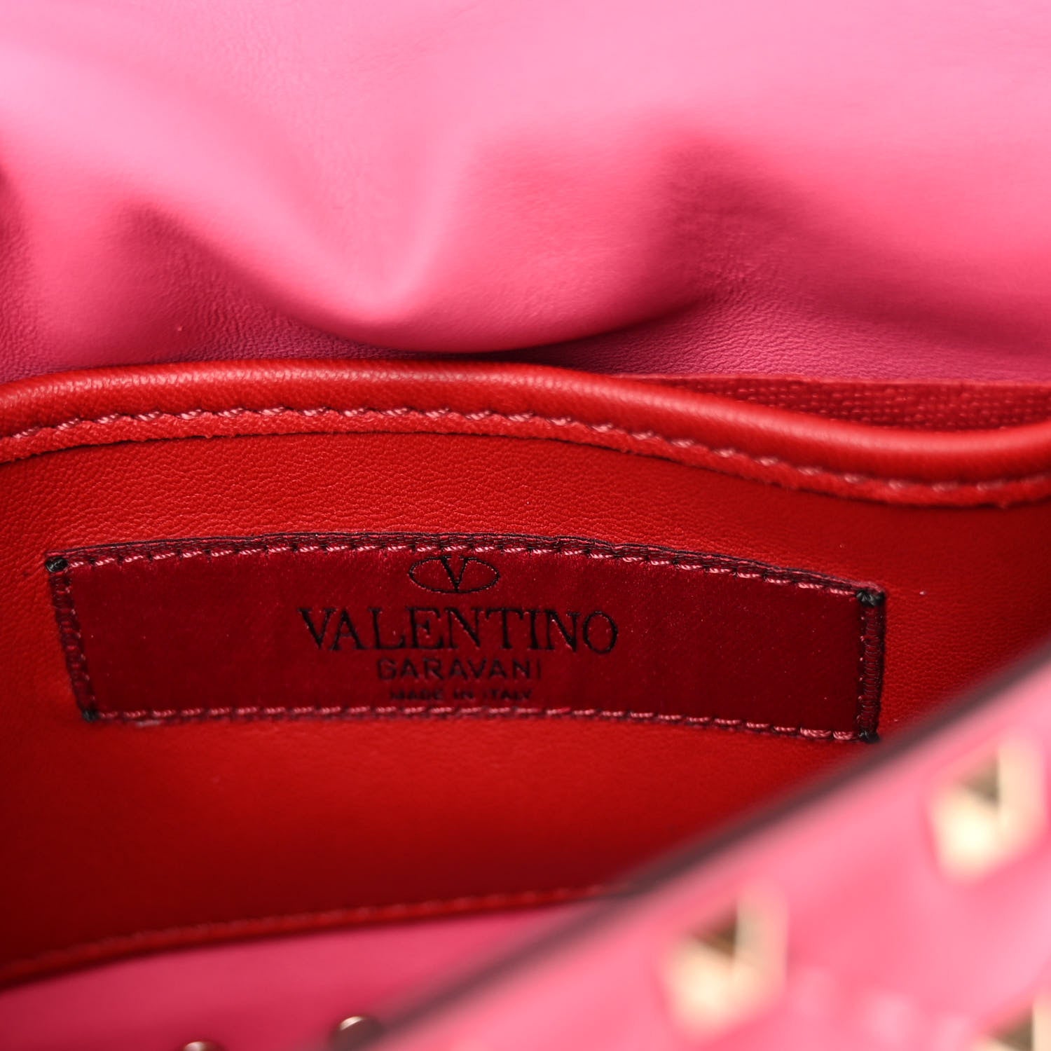 Valentino Garavani Nappa Small Rockstud Spike Shoulder Bag Shadow Pink 6 of 9