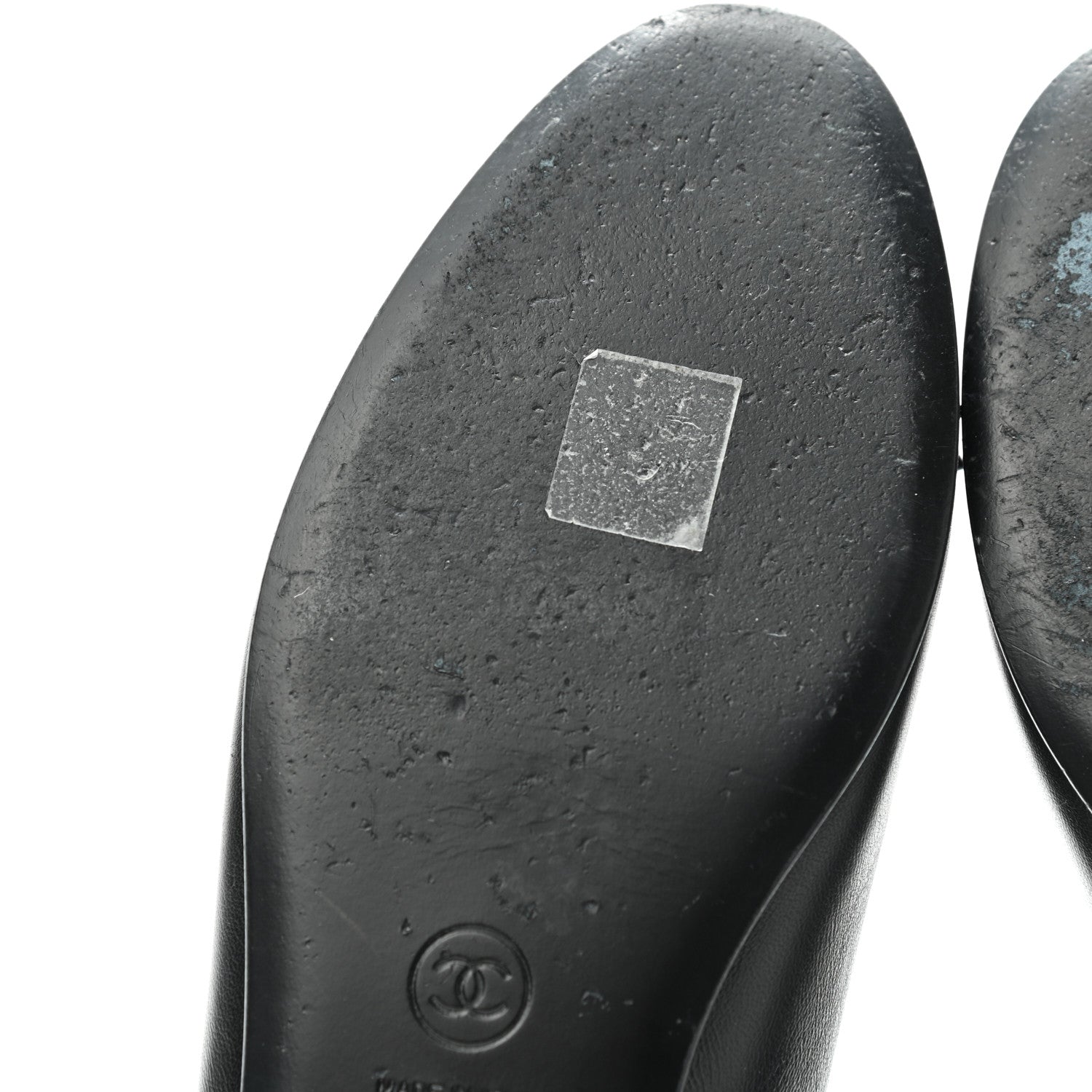 Chanel Lambskin Patent Cap Toe Ballerina Flats 39 Black 10 of 13