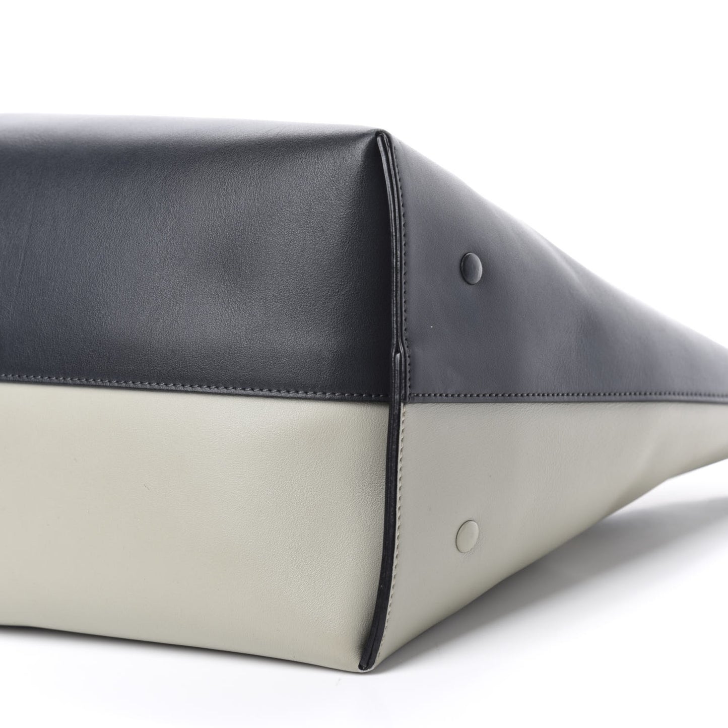 Smooth Calfskin Medium Baylee Two Tone Tote Marshmallow Grey Black