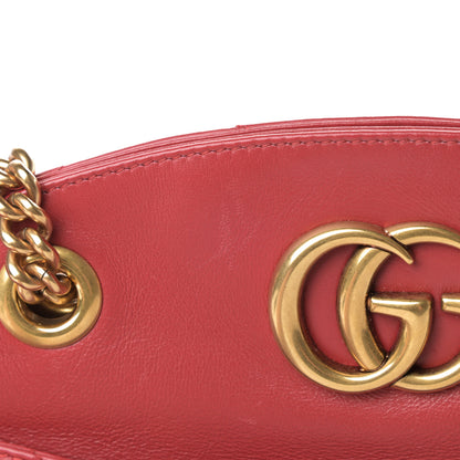 Gucci Calfskin Matelasse Medium GG Marmont Open Top Shoulder Bag Hibiscus Red 12 of 12