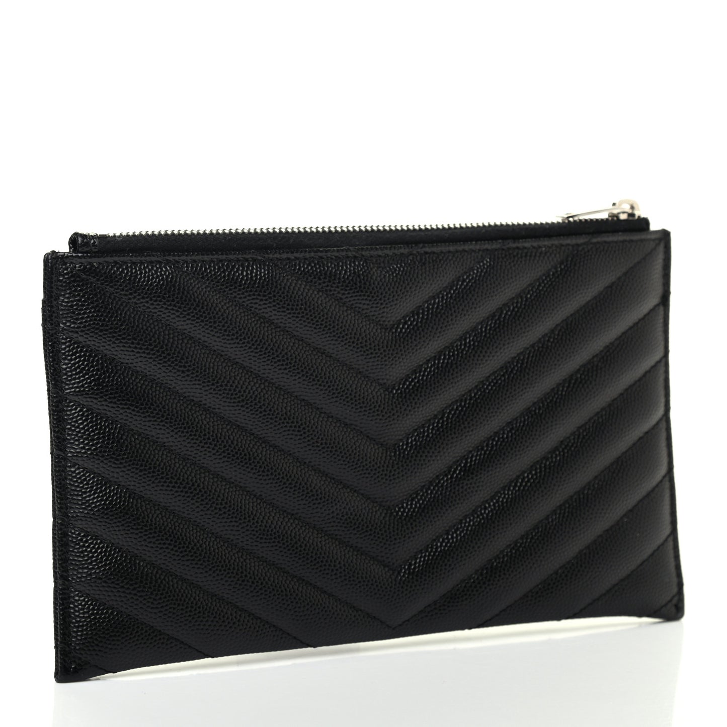 Grain De Poudre Chevron Monogram Bill Pouch Black