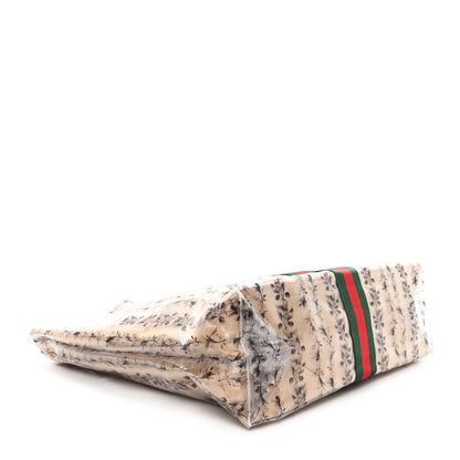 Gucci X COME DE GARCONS Plastic Web Floral Paper Shopper Tote 4 of 11