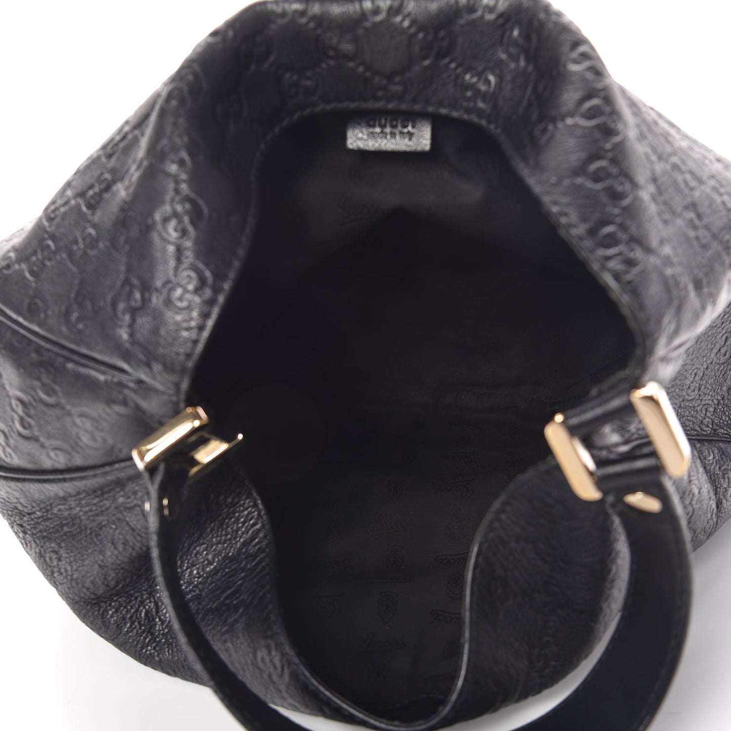 Guccissima Large New Ladies Web Hobo Black