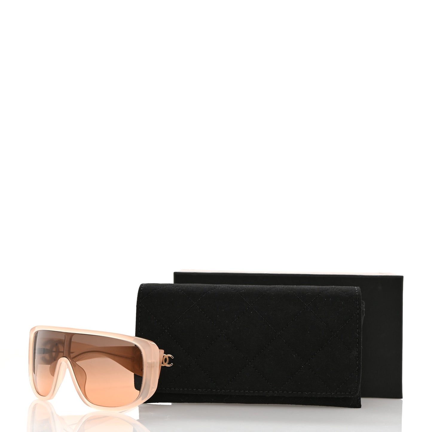 Transparent Acetate Shield Sunglasses 5495 Light Pink