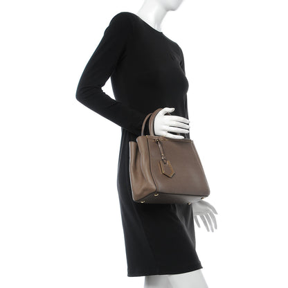 Fendi Vitello Elite Flamingo Petite 2Jours Tote Seppia 3 of 9