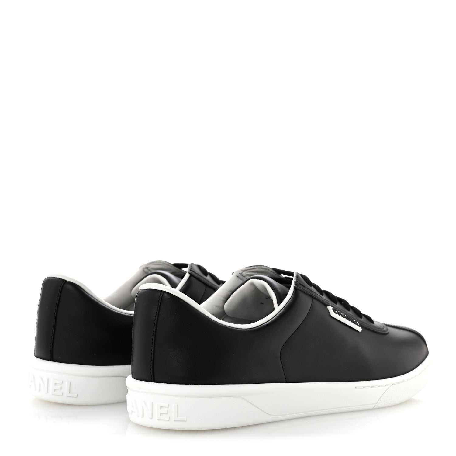 Chanel Calfskin CC Uniform Womens Sneakers 40 Black 5 of 9