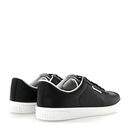 Chanel Calfskin CC Uniform Womens Sneakers 40 Black 5 of 9