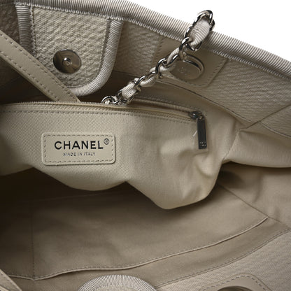 Chanel Mixed Fibers Small Deauville Tote White 6 of 10