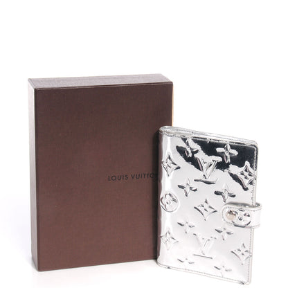 Louis Vuitton Monogram Miroir Small Ring Agenda Silver 5 of 8
