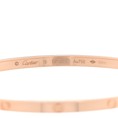 Cartier 18K Pink Gold Small LOVE Bracelet 19 3 of 6