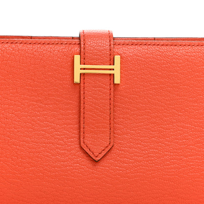 Hermes Chevre Mysore Bearn Gusset Wallet Capucine 5 of 7