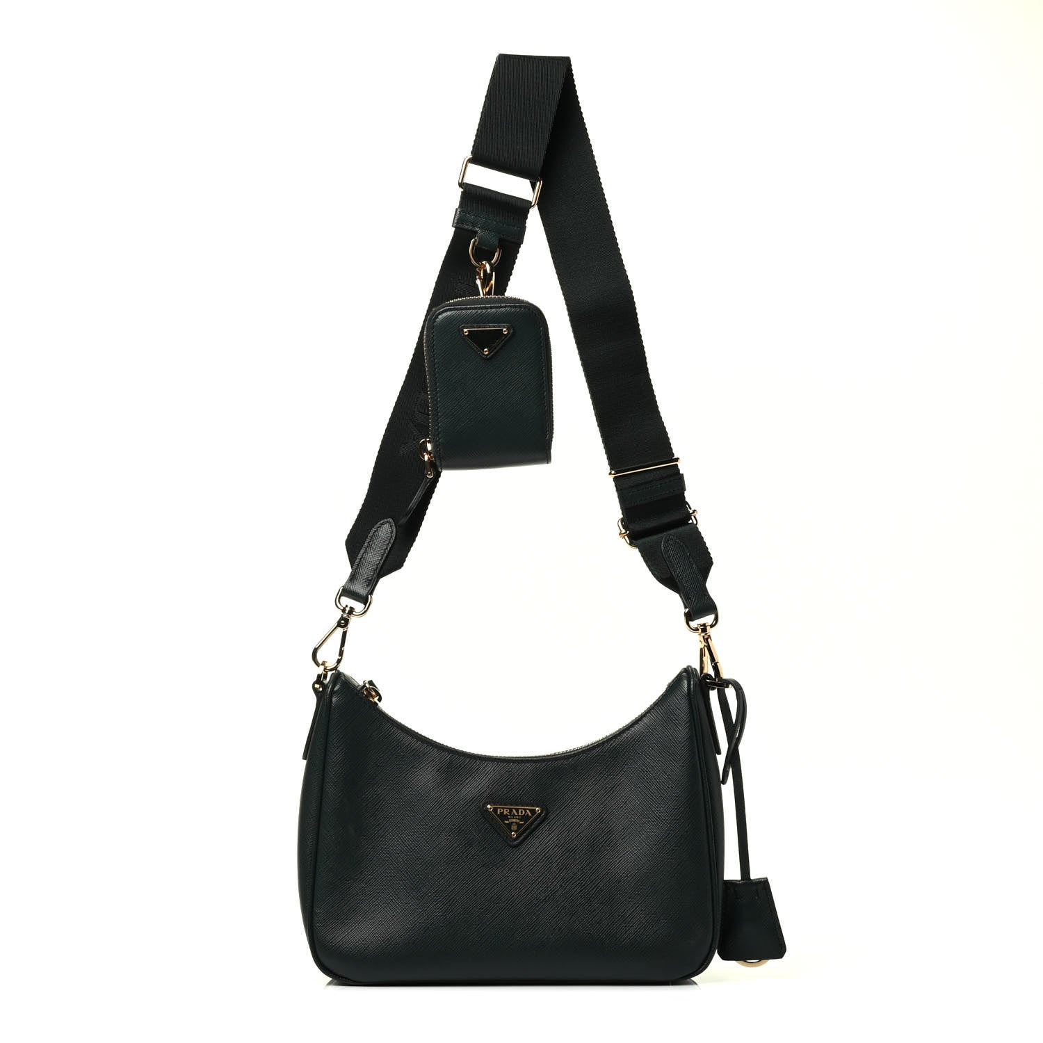 Prada Saffiano Lux Re-Edition 2005 Shoulder Bag Smeraldo 1 of 3