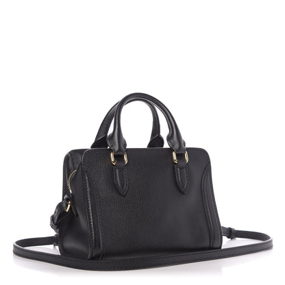 Alexander McQueen Pebbled Calfskin Mini Padlock Tote Black 3 of 10