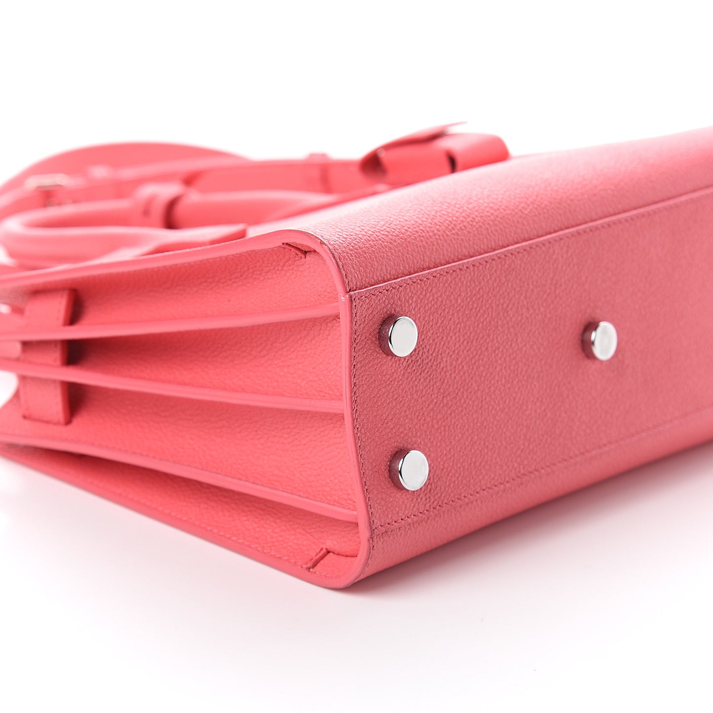 Grained Calfskin Nano Sac De Jour Coral