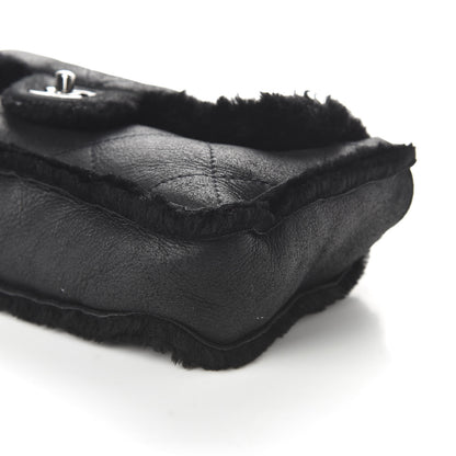 Chanel Shearling Quilted Medium Single Flap Black 7 of 10