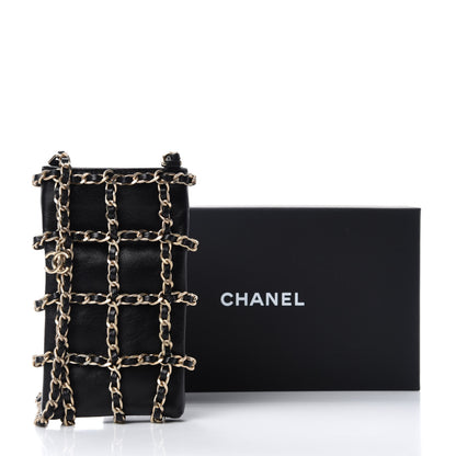 Chanel Lambskin Tech Me Out Clutch With Chain Black 12 of 12