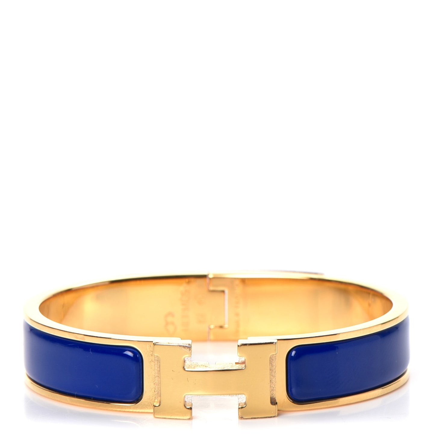Narrow Enamel Clic Clac H Bracelet PM Bleu Royal