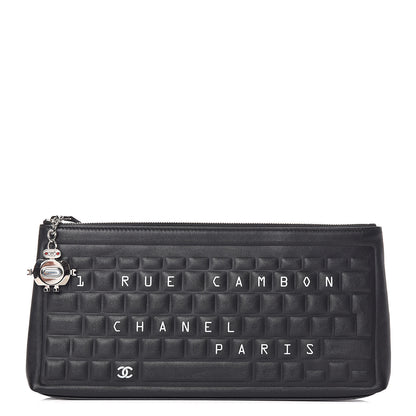 Chanel Metallic Calfskin Keyboard Pouch Black 1 of 11