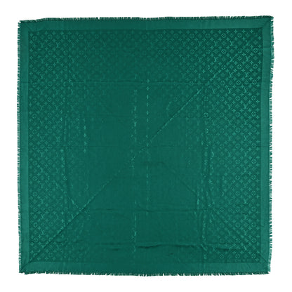 Louis Vuitton Silk Wool Monogram Shawl Green 1 of 4