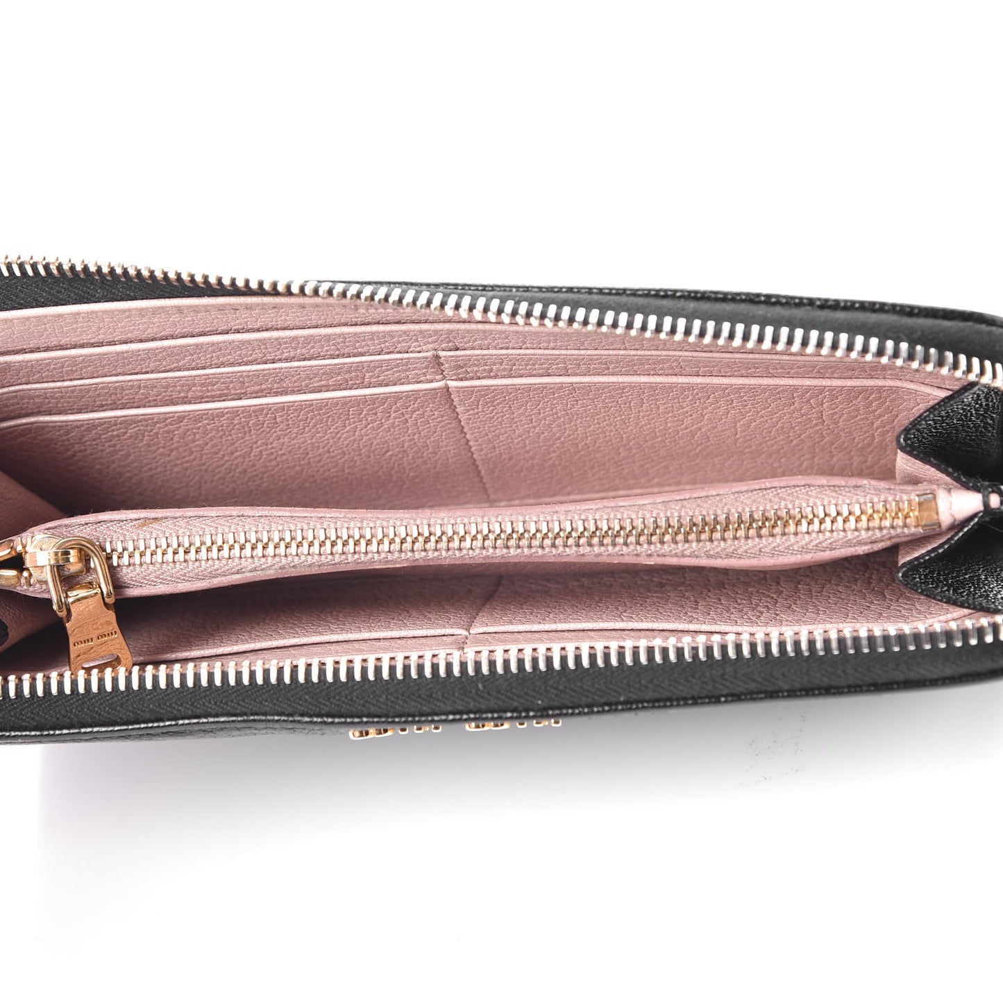 Goatskin Madras Zip Around Wallet Black