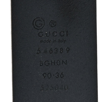 Gucci Selleria Calfskin Mens Interlocking G 37mm Belt 90 36 Navy 4 of 4